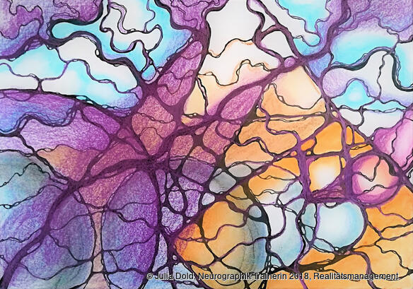 Einklang von Körper und Seele - Die innere Stimme, Neurographik-Bild von Julia Dold, Neurographik-Trainerin